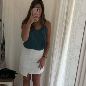 Asymmetrical mini skirt